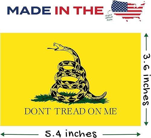 Miniatura 6 de Adhesivo Dont Tread On Me  Calcomanías de bandera de Gadsden para automóviles, camiones y ventanas  Calcomanía de bandera patriótica estadounidense