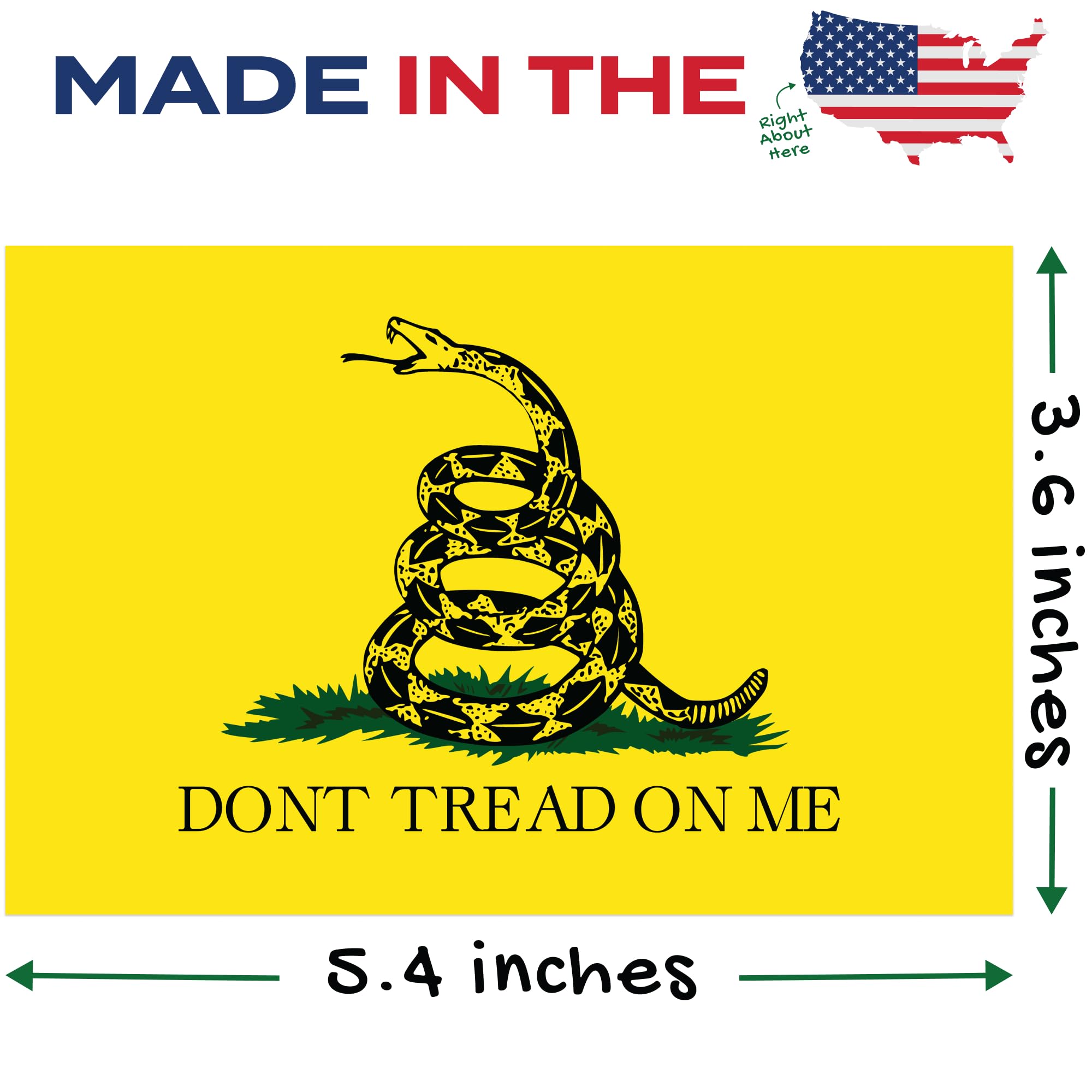 Amazon.com: Stickios Dont Tread On Me Gadsden Flag Sticker