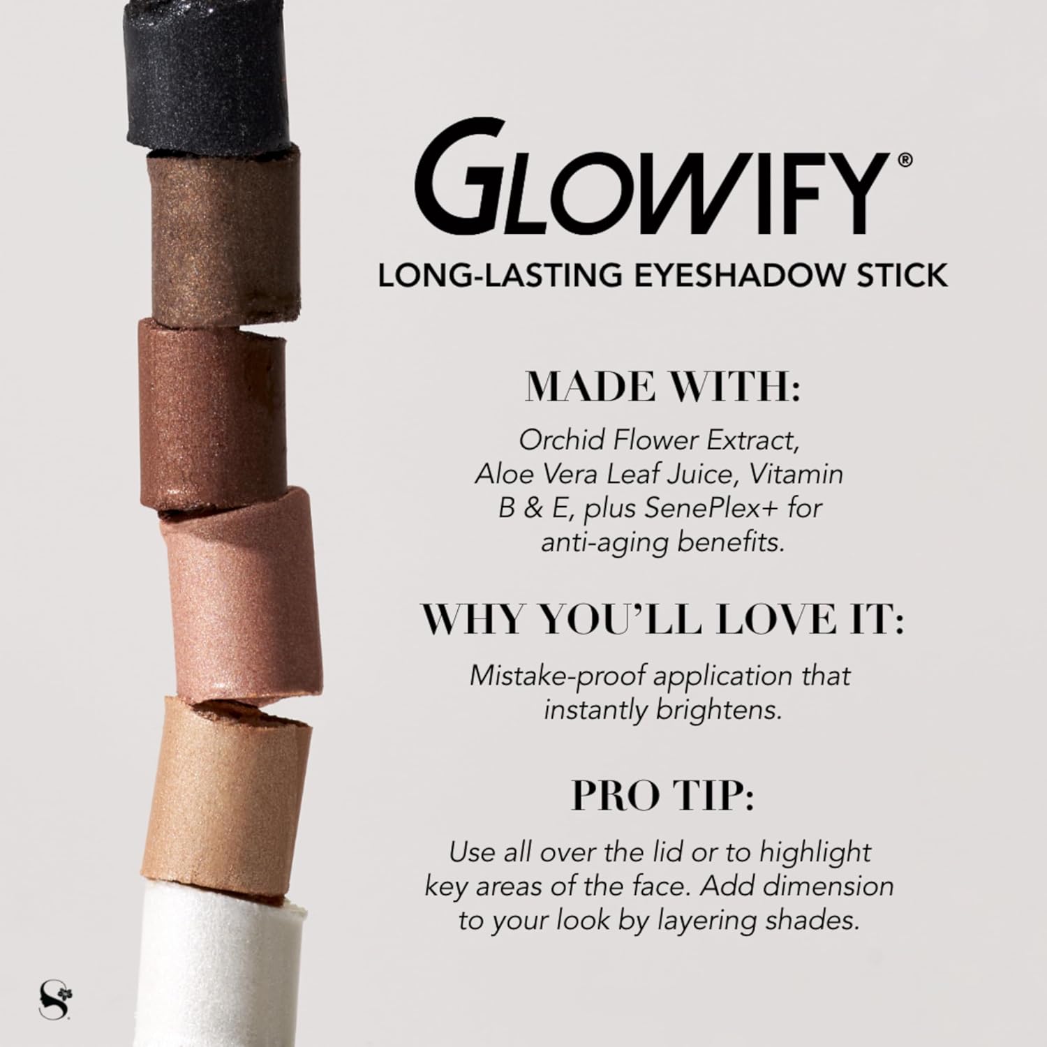 SeneGence Glowify Long-Lasting Eyeshadow Stick, Champagne, Multi-Use Highlighter for Eyes, Cheeks, Brow Bone, Effortless Application with Smooth, Velvety Finish - Image 6