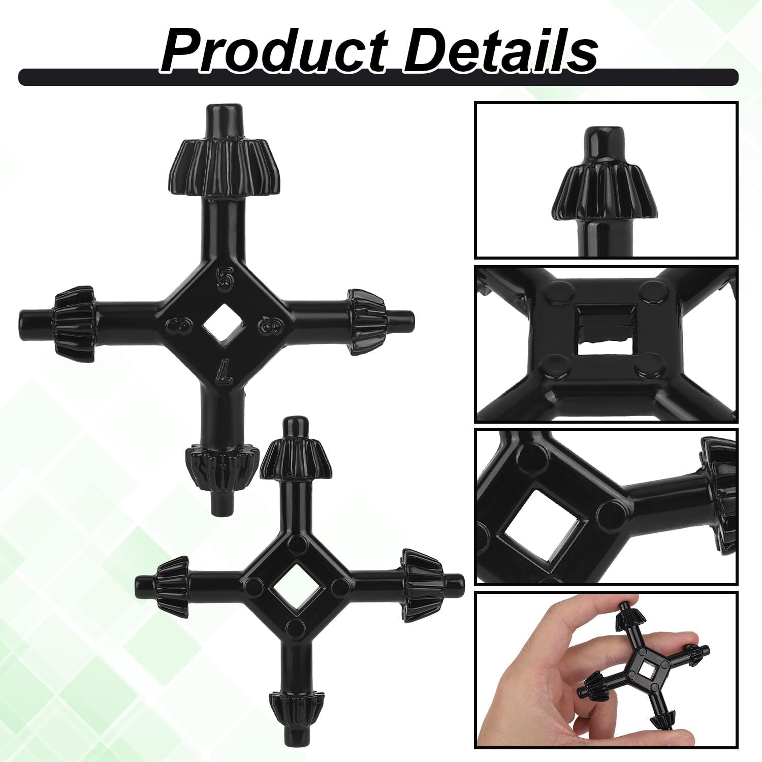 2 Pcs 4 in 1 Drill Chuck Key Wrenches, 4 Sizes Multifunctional Universal Zinc Alloy Chuck Key Hand Drilling Tool for Electric Drill Press Power Tool Chucks Replacement (Small & Big)