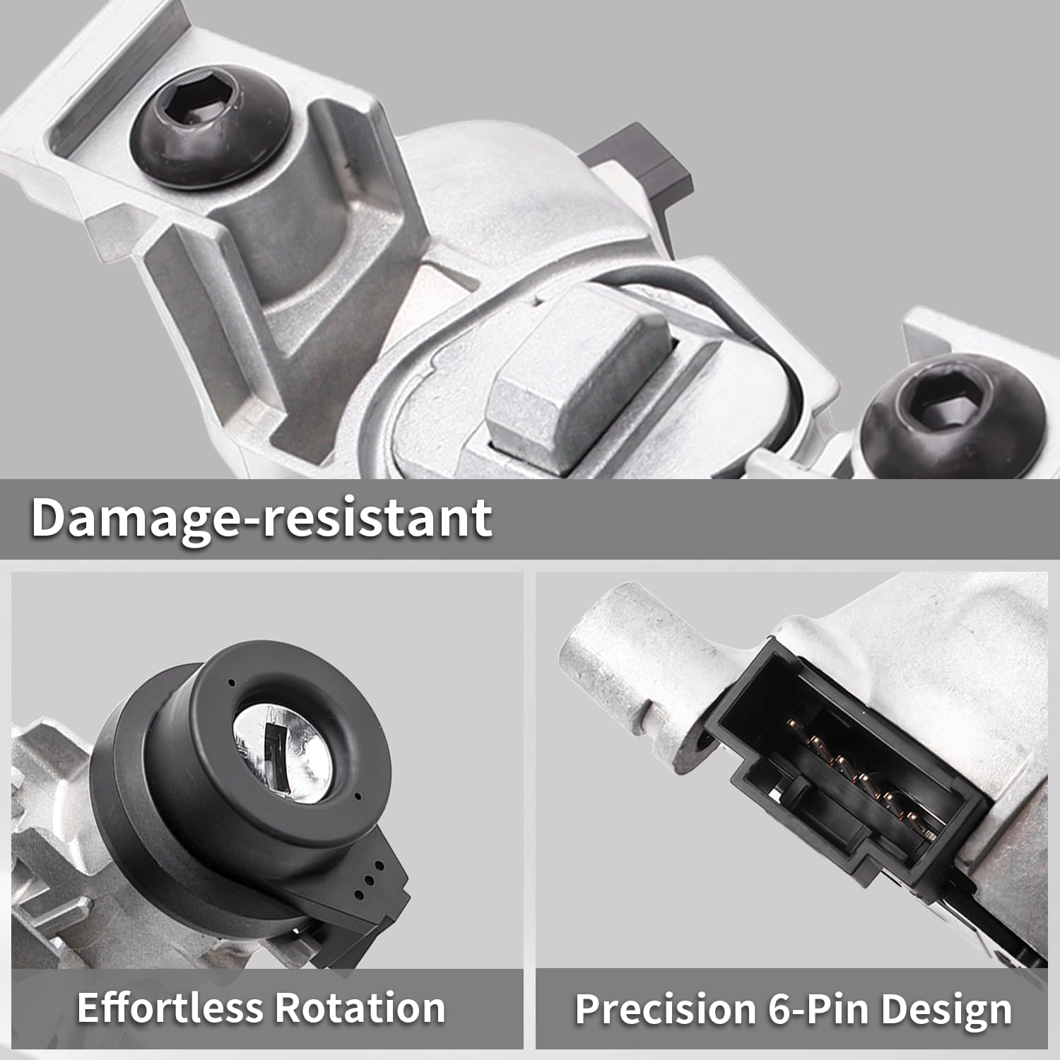 1K0905851B Ignition Cylinder Switch with Key Fit for VW EOS 2007-2011 Rabbit 2006-2009 TIGUAN 2008-2011 Passat 2012-2019 Jetta 2006-2018 Golf 2004-2011 Replaces 1K0905841 1K0905865