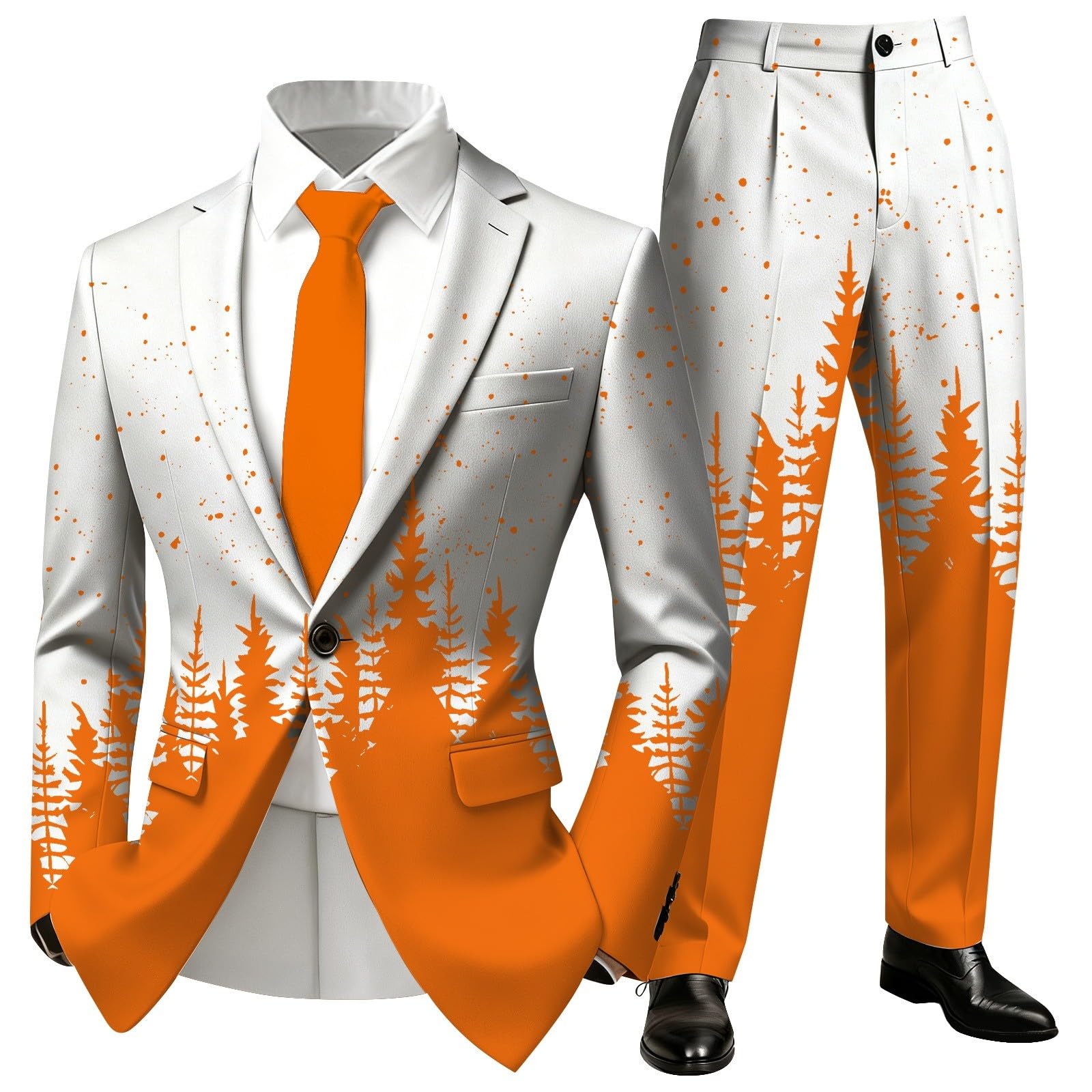 Costume de Noël moche pour homme ensemble confortable 2 pièces avec pantalon imprimé fêté