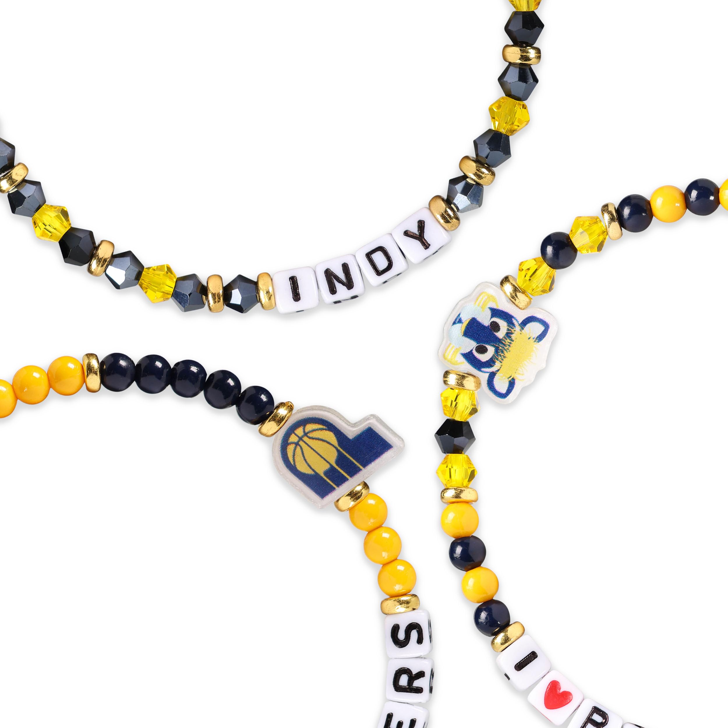 FOCO Indiana Pacers NBA 3 Pack Team Friendship Bracelet