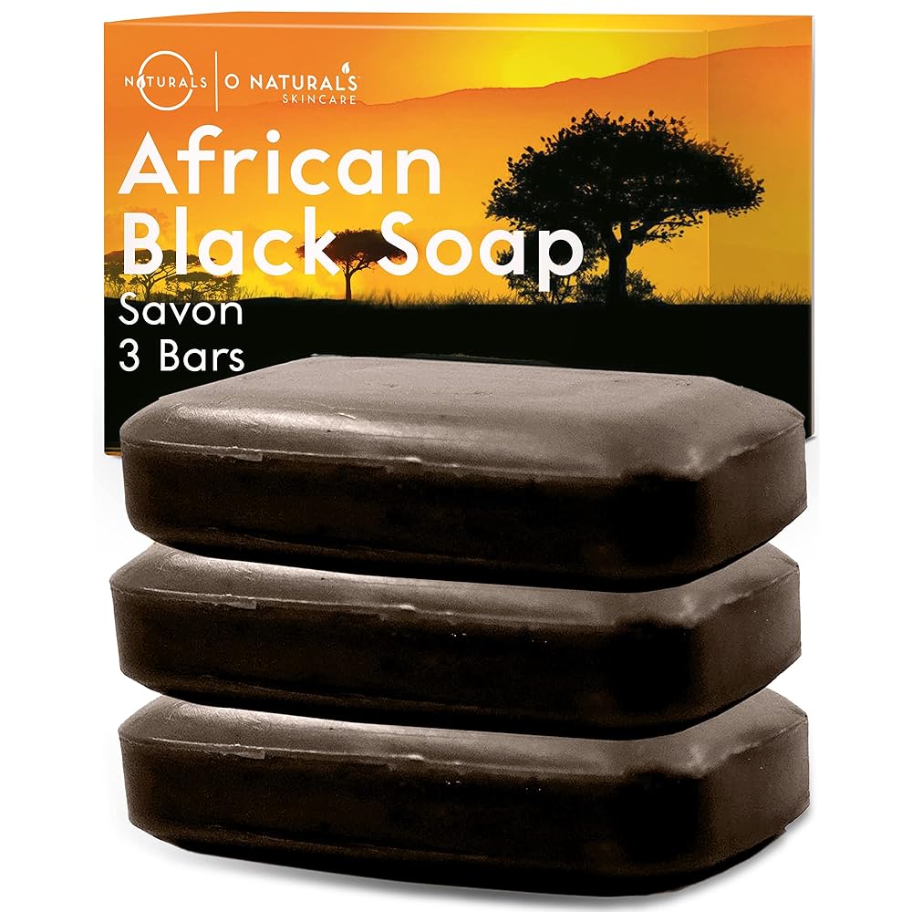 O NATURALS 3-Pack Organic Soap Bar 4oz each Set - 100% Vegan Cold Process Body Wash Scented Premium Essential Handmade Soap - Natural Soaps for Men Women, Face, Body - African Black