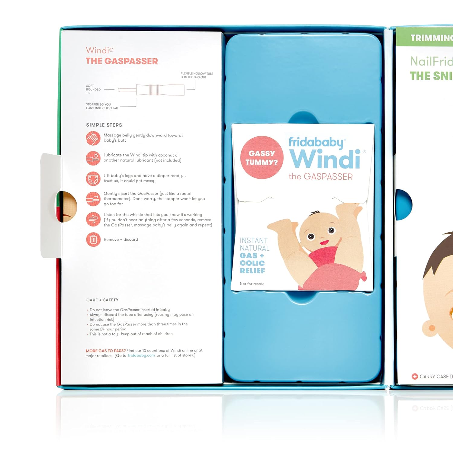 Baby Basics Kit by Frida Baby |Includes NoseFrida, NailFrida, Windi, DermaFrida + Silicone Carry Case : Baby