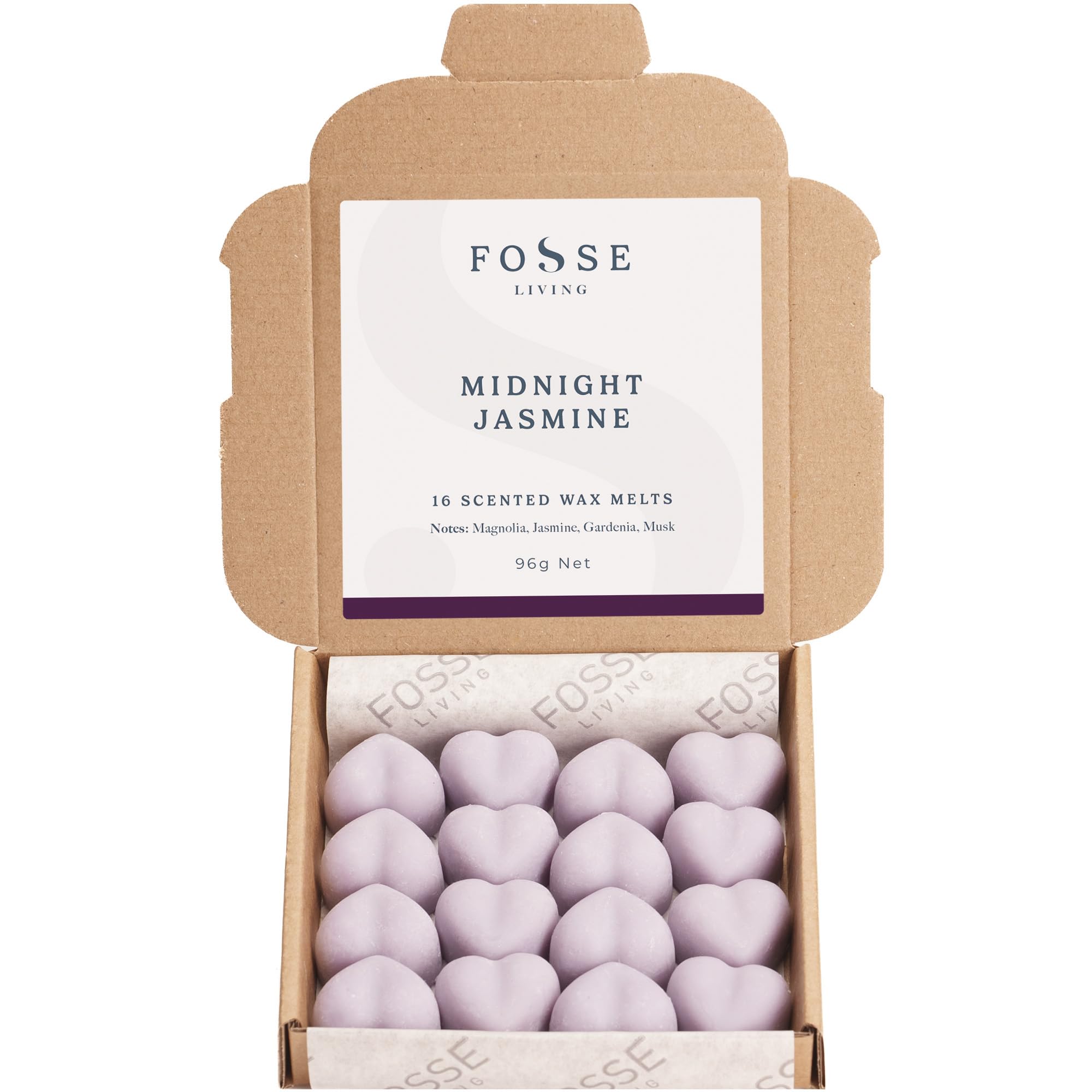 Midnight Jasmine Strong Scented Wax Melts 16 Pack - The Gift for Every Occasion – Made in The UK [Energy Class A]