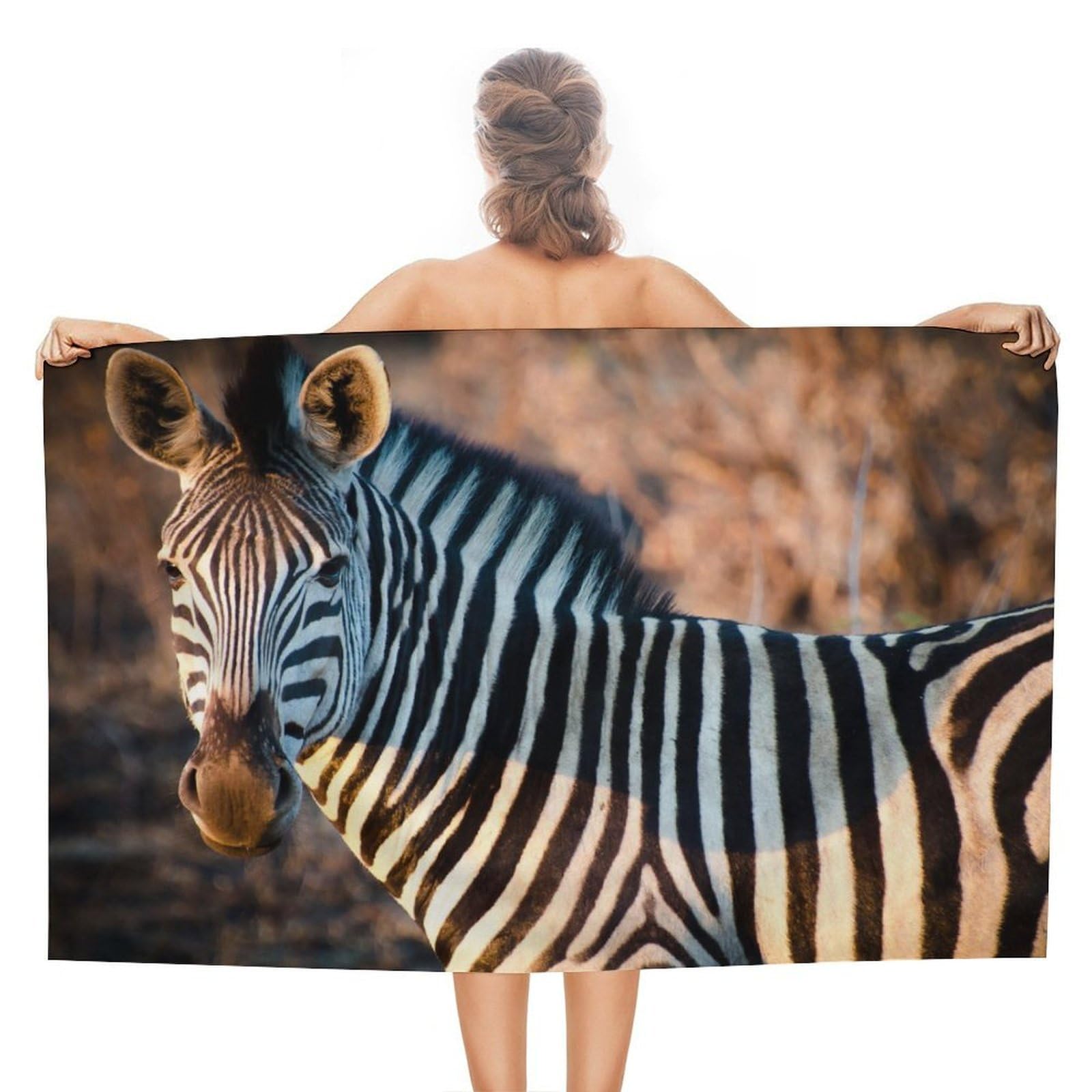 Serviettes de plage en microfibre zèbre : le confort absorbant pour vos vacances.