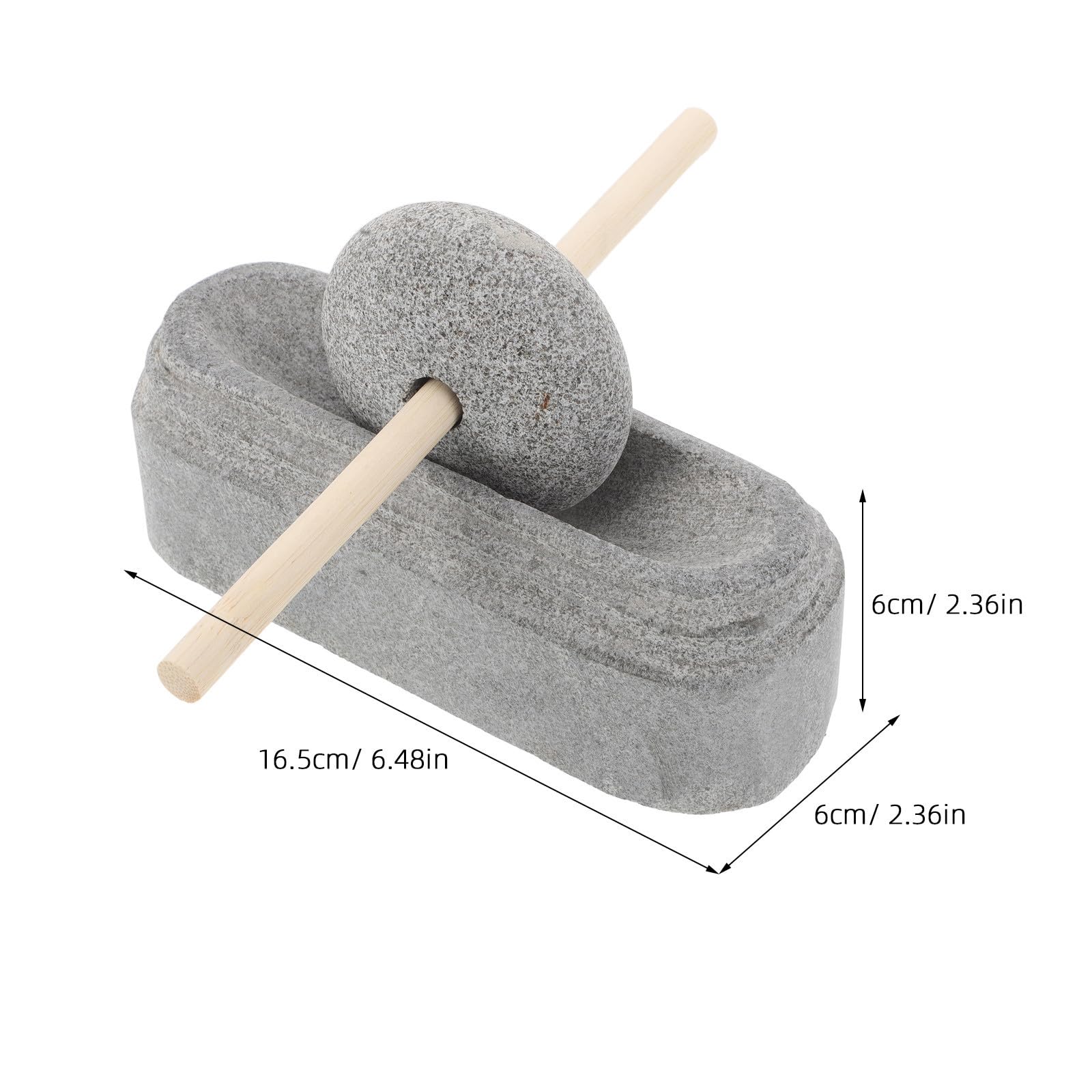 Mortero Manual de Piedra y Madera para Semillas y Medicina China