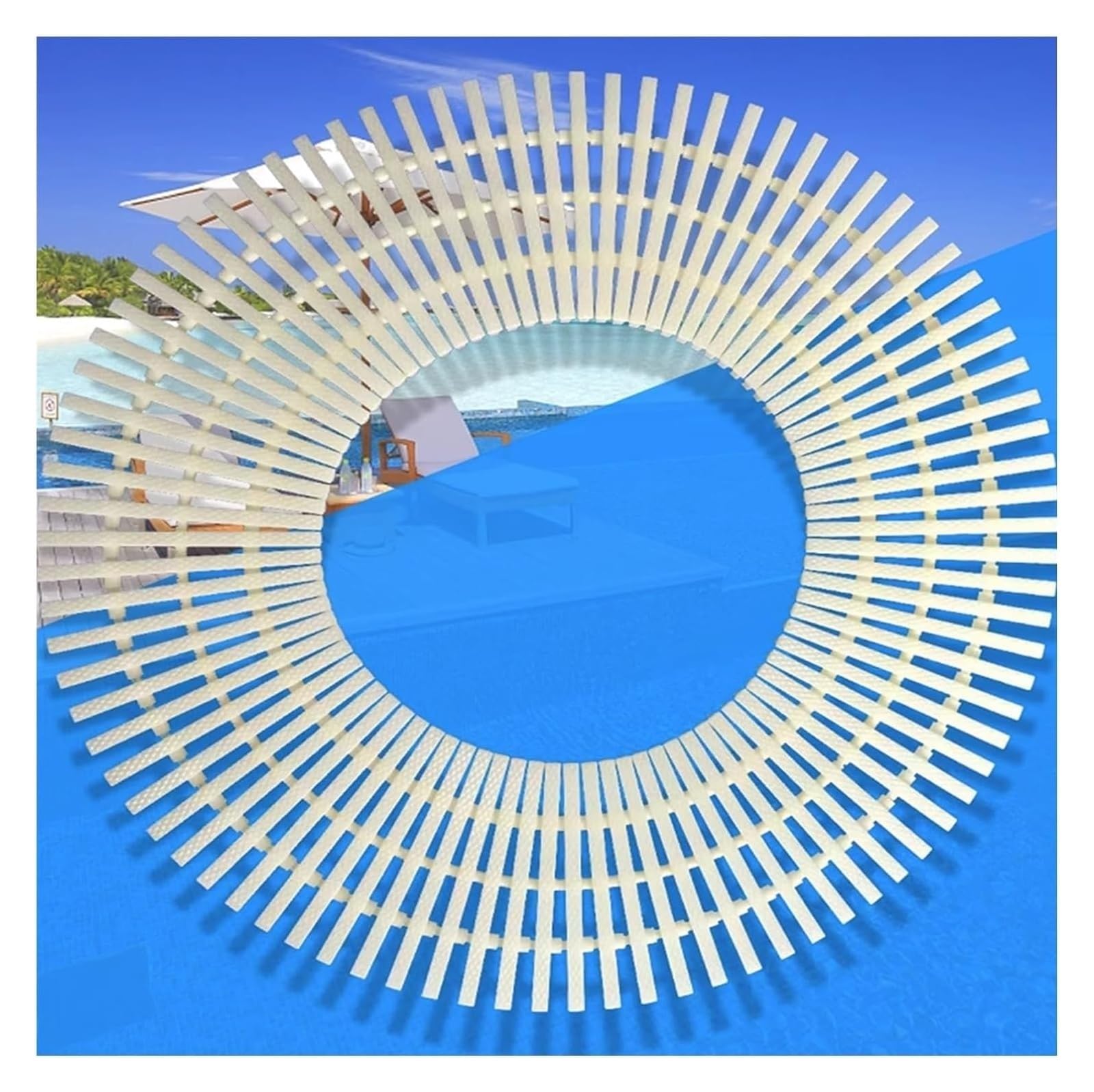 Grilles de vidange de piscine beiges ABS couvercles gouttière trop-plein évacuation eau de pluie
