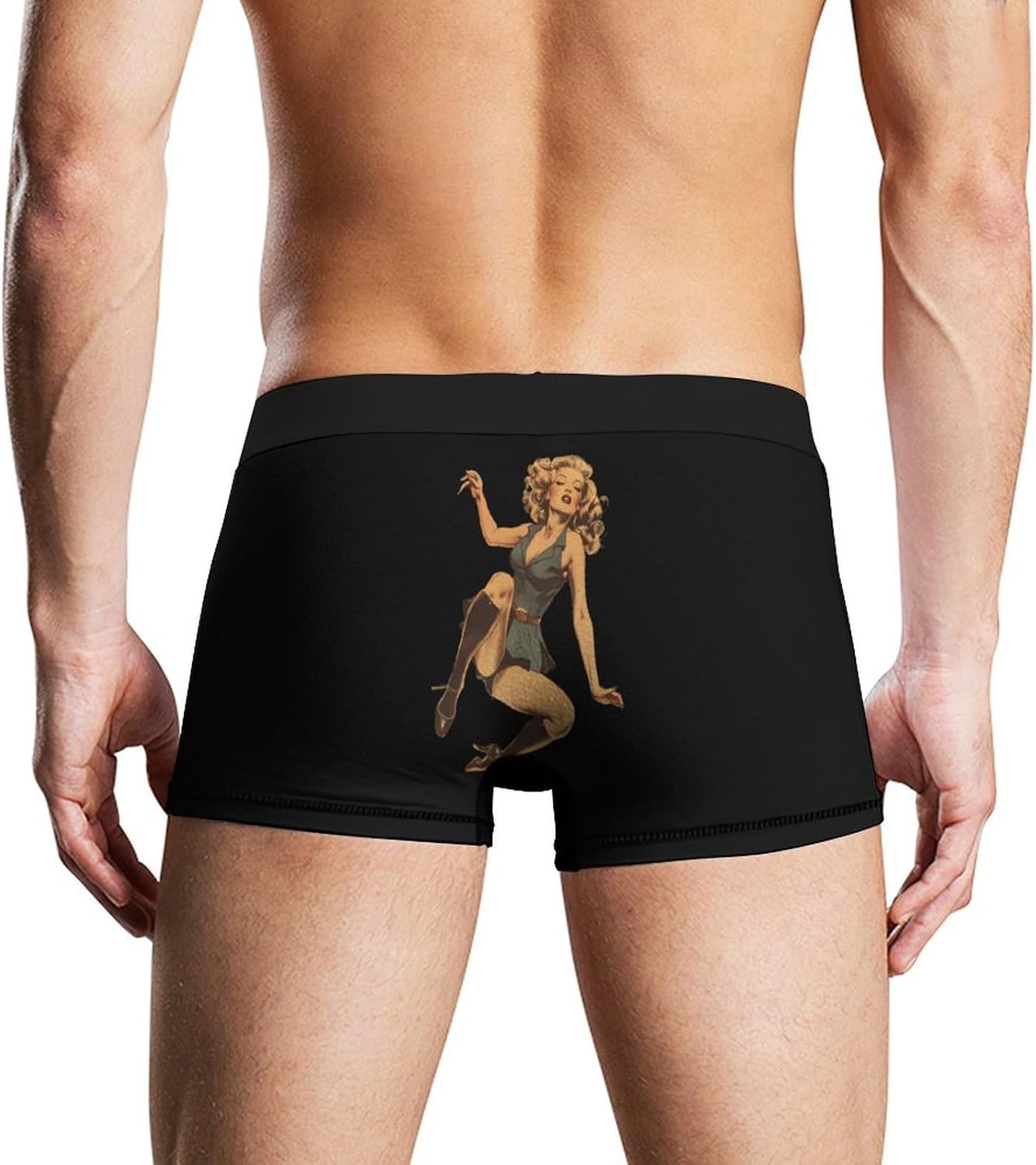 Sexy Pin Up-Girls Novelty Men's Trunks Soft Breathable Underwear Patterned Stretch Briefs