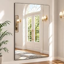 brisafe 39"X55" Nanomirror Ultra-Light Non-Glass Wall Mirror Black