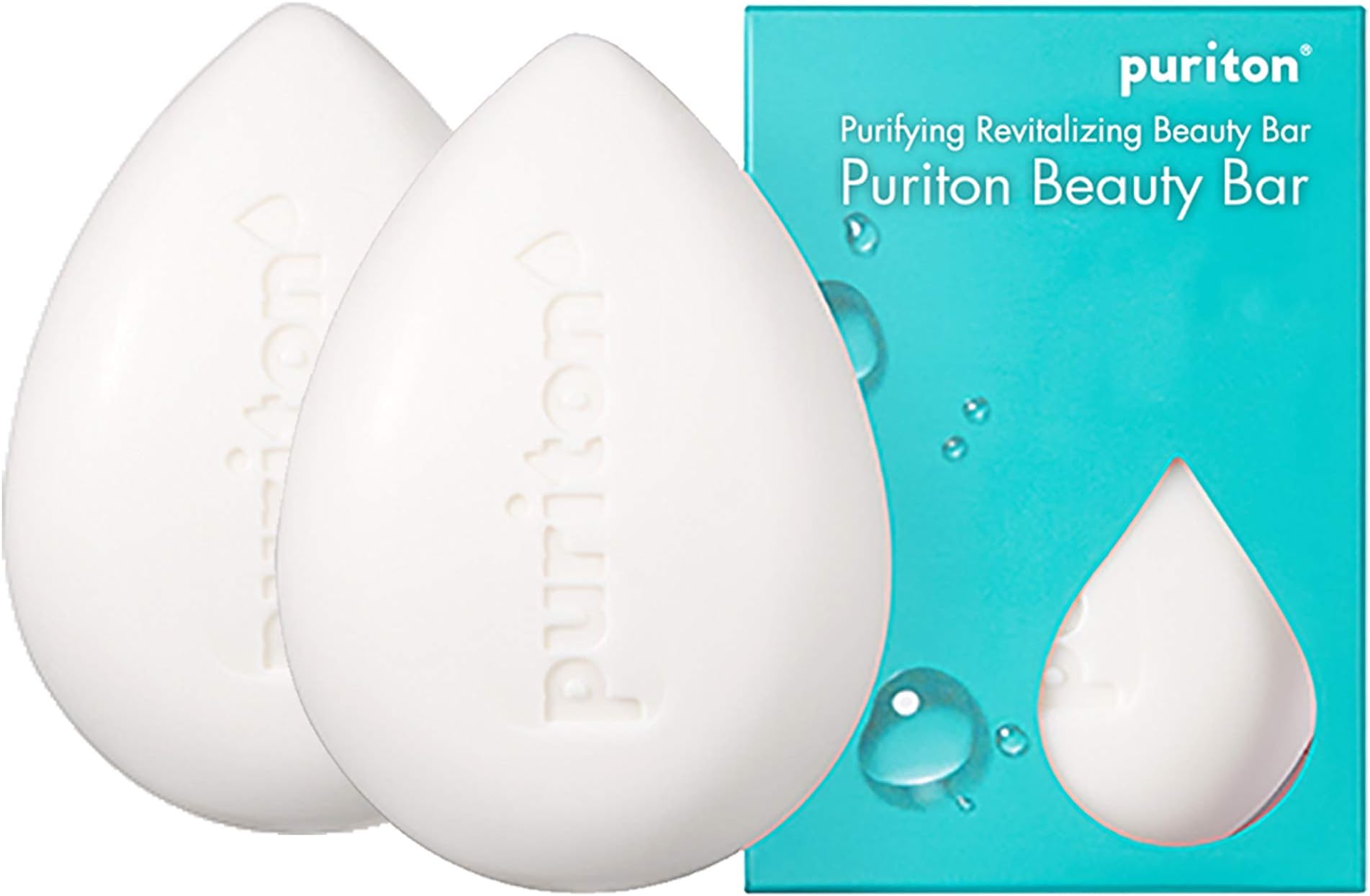 Puriton Beauty Bar Skin Moisturizer - Electrolyte Enriched Water, Grape Seed Oil | Face Moisturizer | Natural Skin Care | Face Cleanser | 2 Bars(170g)