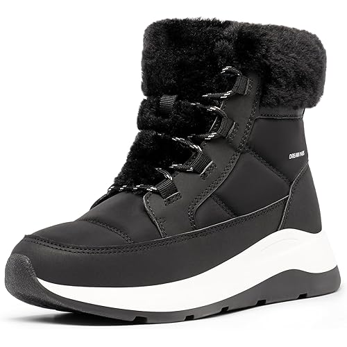 DREAM PAIRS Women's Winter Snow Boots, Faux Fur Waterproof Ankle Booties, Zaylee Ladies Comfortable Short Boots Outdoor