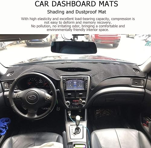 Miniatura 2 de Funda protectora para salpicadero de automóvil para Ford Mustang 2015-2021 (alfombra premium, negro)