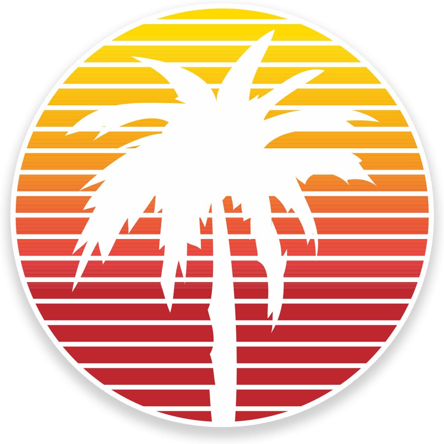 2 x 10cm Palm Tree Vinyl Sticker Decal Laptop Car Bike Tablet Travel Surf #9013 (10cm Wide x 10cm High)