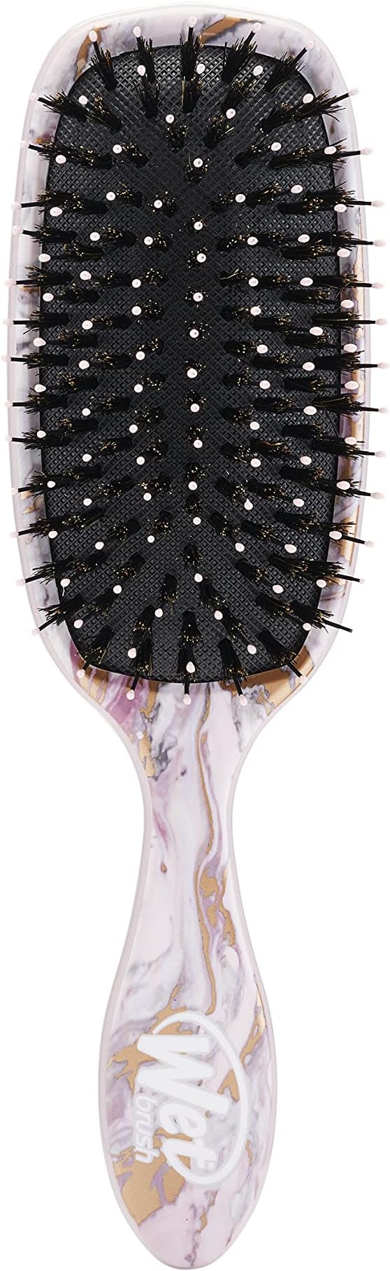 Wet Brush Shine Enhancer Paddle Brush, Marble Bronze - Hair Detangler Brush with Ultra Soft Bristles, Infused With Natural Argan Oil, Shiny Detangle & Smooth Hair, Wet or Dry, For All Hair Types