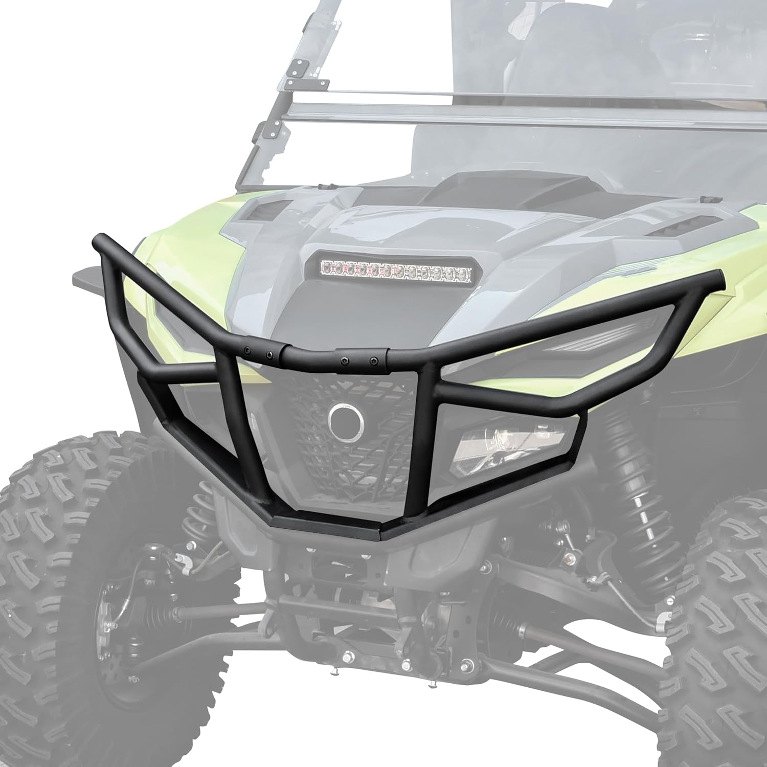 Front Bumper for Yamaha RMAX, Heavy-Duty Combined Brush Guard Black Bumper Guard Protector for Yamaha Wolverine RMAX2 RMAX4 1000 2021-2025 Accessories