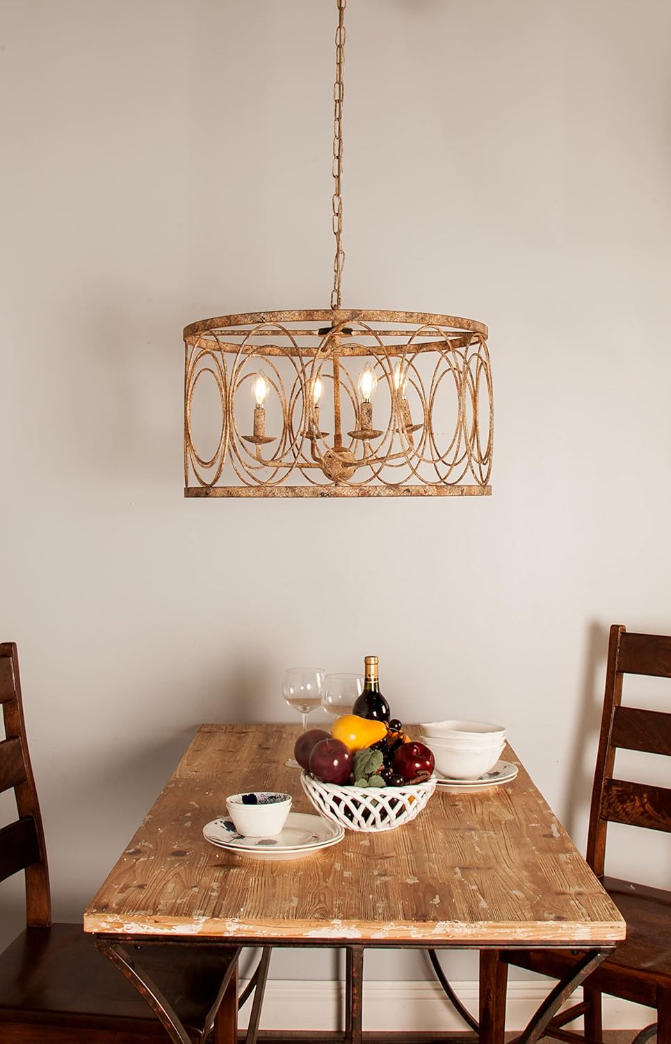 Deco 79 Glam Gold Metal Chandelier, 14 x 24-Inch