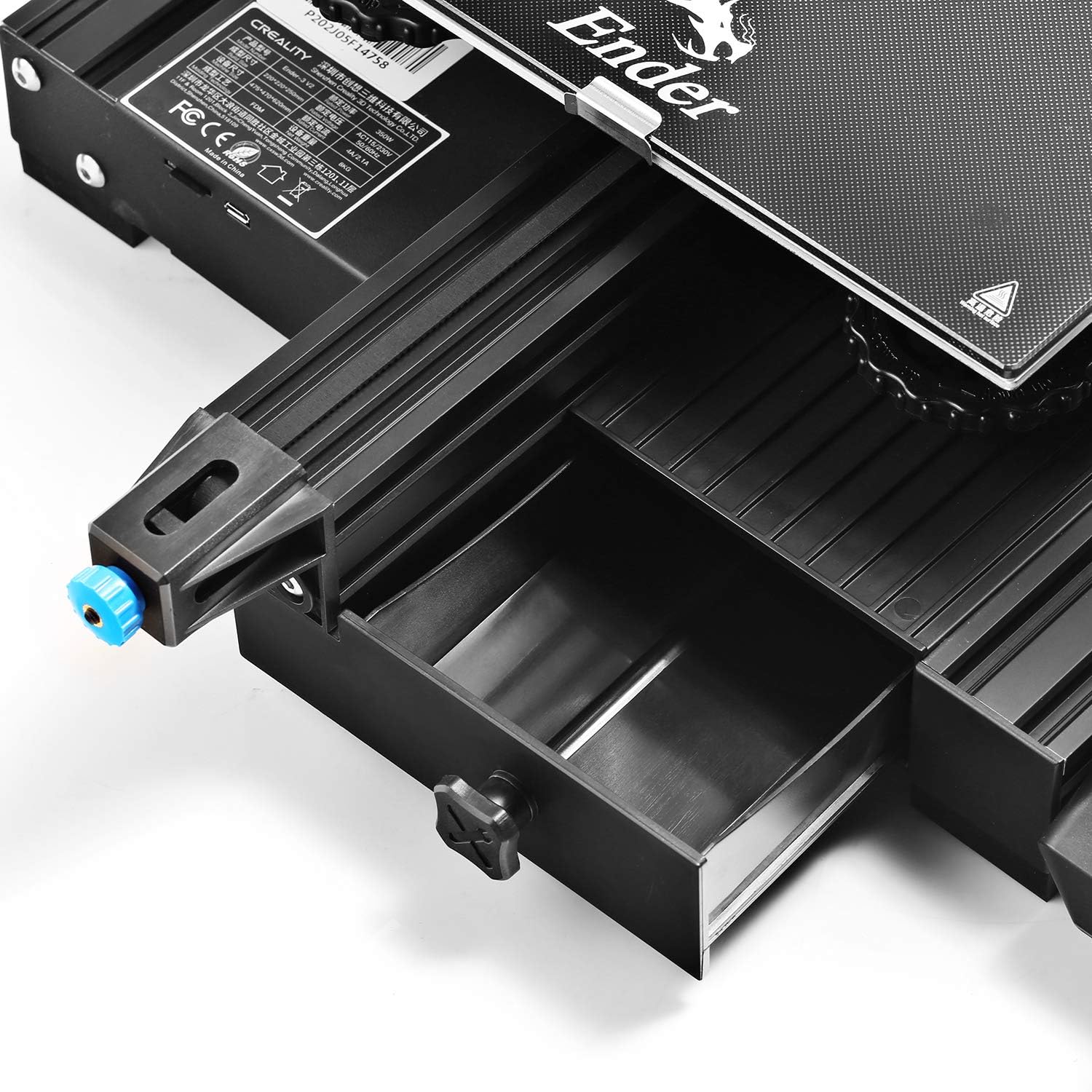 Official Creality Ender 3 V2 3D Printer, Upgraded Ender 3 3D Printer with Carborundum Glass Bed, Silent Motherboard and MeanWell Power Supply, Build Volume 220 x 220 x 250 mm