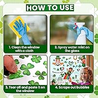 Vista 13 de Christmas Window Clings Xmas Decor - 90 PCS Reusable Double Sided Static Window Stickers - Merry Christmas Gel Decals for Xmas Decorations Indoor