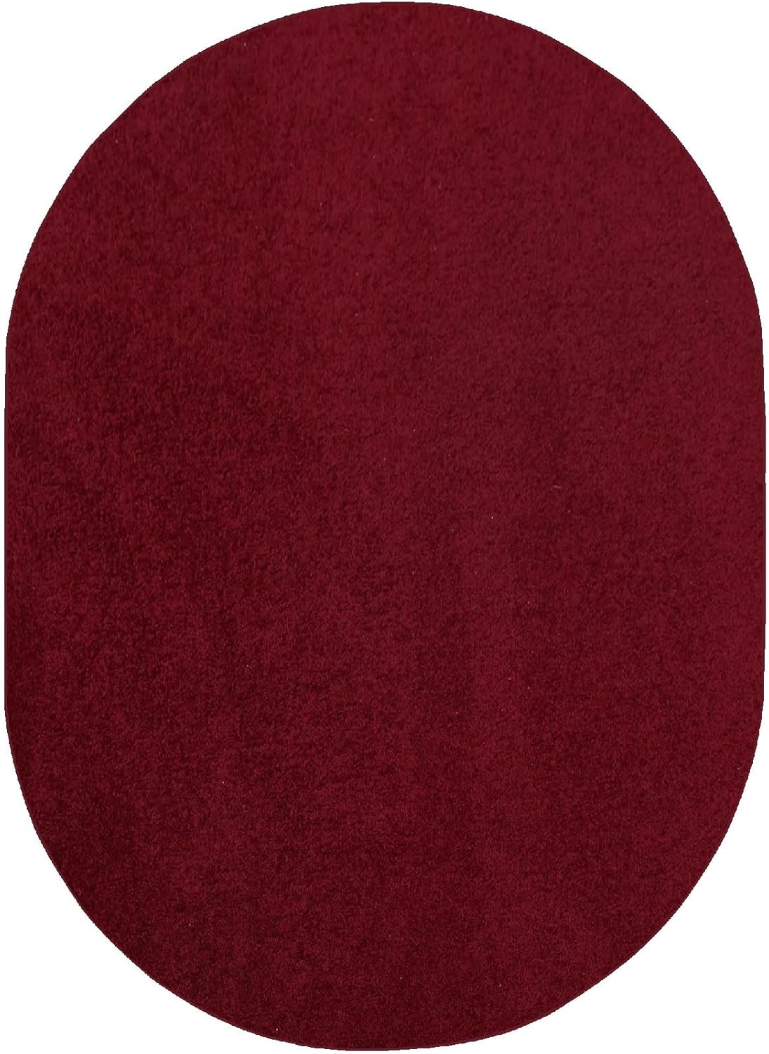 Ambiant Pet Friendly Solid Color Area Rugs Burgundy - 9' x 12' Oval, Indoor, Stain Resistant, Perfect for Living Room, Bedroom, Dining Room, Entryway, Doorway, Pet & Kids Friendly Rug, Wedding