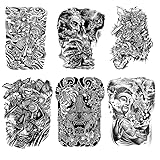 Full Back Herbal Temporary Tattoo – Waterproof, Long-Lasting, High-Definition Design for Men and Women – Scar Covering, Semi-Permanent, Realistic Body Art