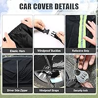 Vista 5 de Cubierta impermeable para auto compatible con Chevrolet Silverado/GMC Sierra 1500/2500/3500 Crew Cab de 6.6 pies de largo 2014-2025, cubierta