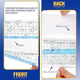 BBTO 50 Pieces Transparent Clear Adhesive Bandage Stretch Large Waterproof Film Adhesive Bandages Dressing Supplies(8 x 8 Inch)