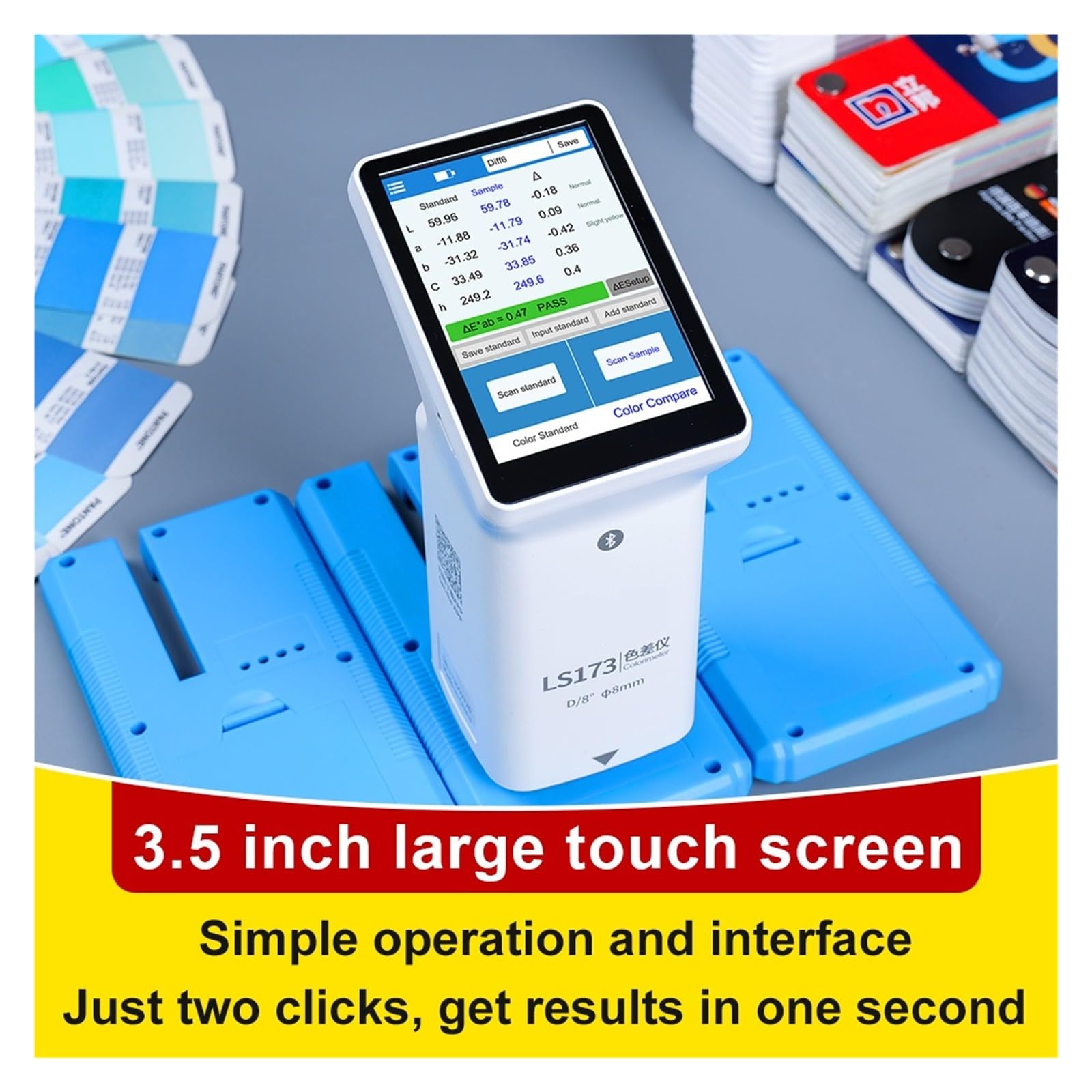Colorimeter Tragbares Farbmessgerät Digitales Hand-Colorimeter D/8 LS173 für Farbe und Kunststoff
