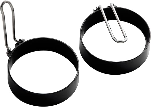 Premier Housewares Egg Rings / Egg Frying Rings / Non Stick Egg Rings / Egg Rings for Frying - Set of 2