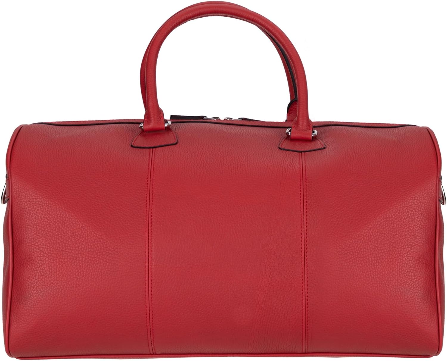 TORONATA Davis Leather Weekender Bag – Full Grain Genuine Leather Travel Duffel for Men & Women, Carry On Overnight Bag with Shoulder Strap, 18.5" x 10.6" x 10.6" (Red) - Image 3