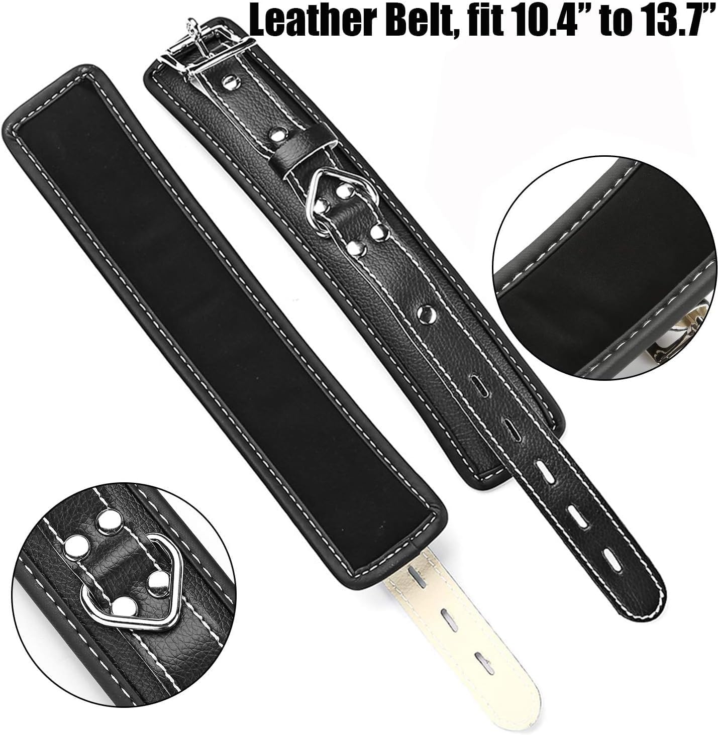 Adjustable Spreader Bar Set with Plush Leather Straps Set Sports Training, Home Yoga Gym Kit with Fur Flocking Storage Bag