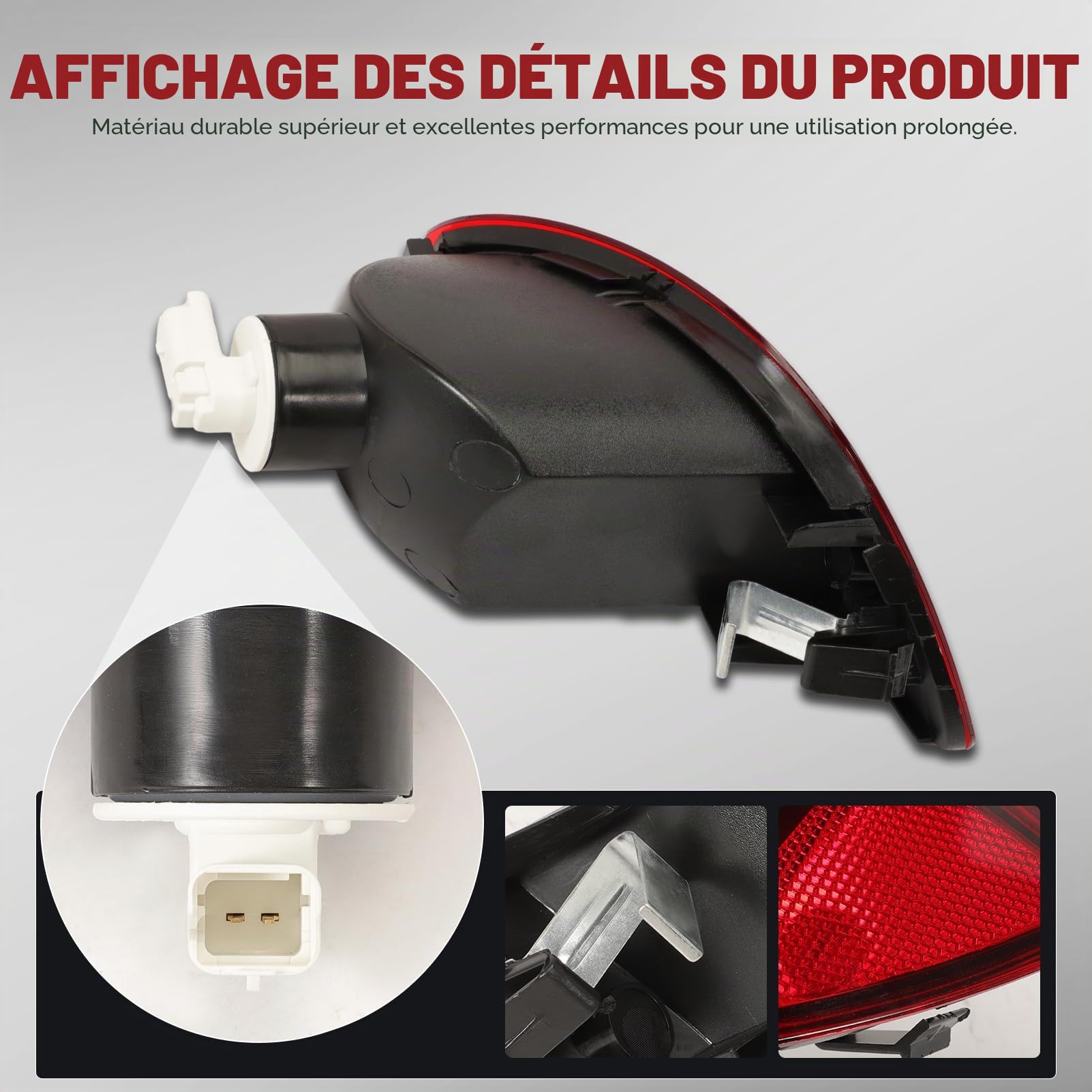 KASturbo 8200776055 Feu antibrouillard arrière gauche pour Clio Mk3 Hatchback 2007 2008 2009 2010 2011 2012