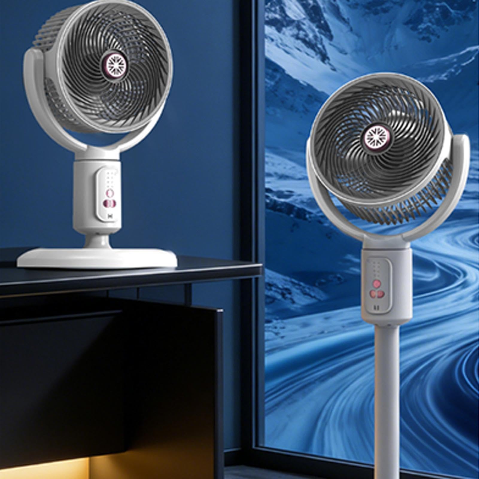 Ventilatore A Piantana Con Telecomando 5 Velocità 180° Oscillante Timer 8h | Potente Ventilatore A Pianta Per Cucina Ufficio Domestico Dormitorio Lavoro Studio Sonno Campeggio