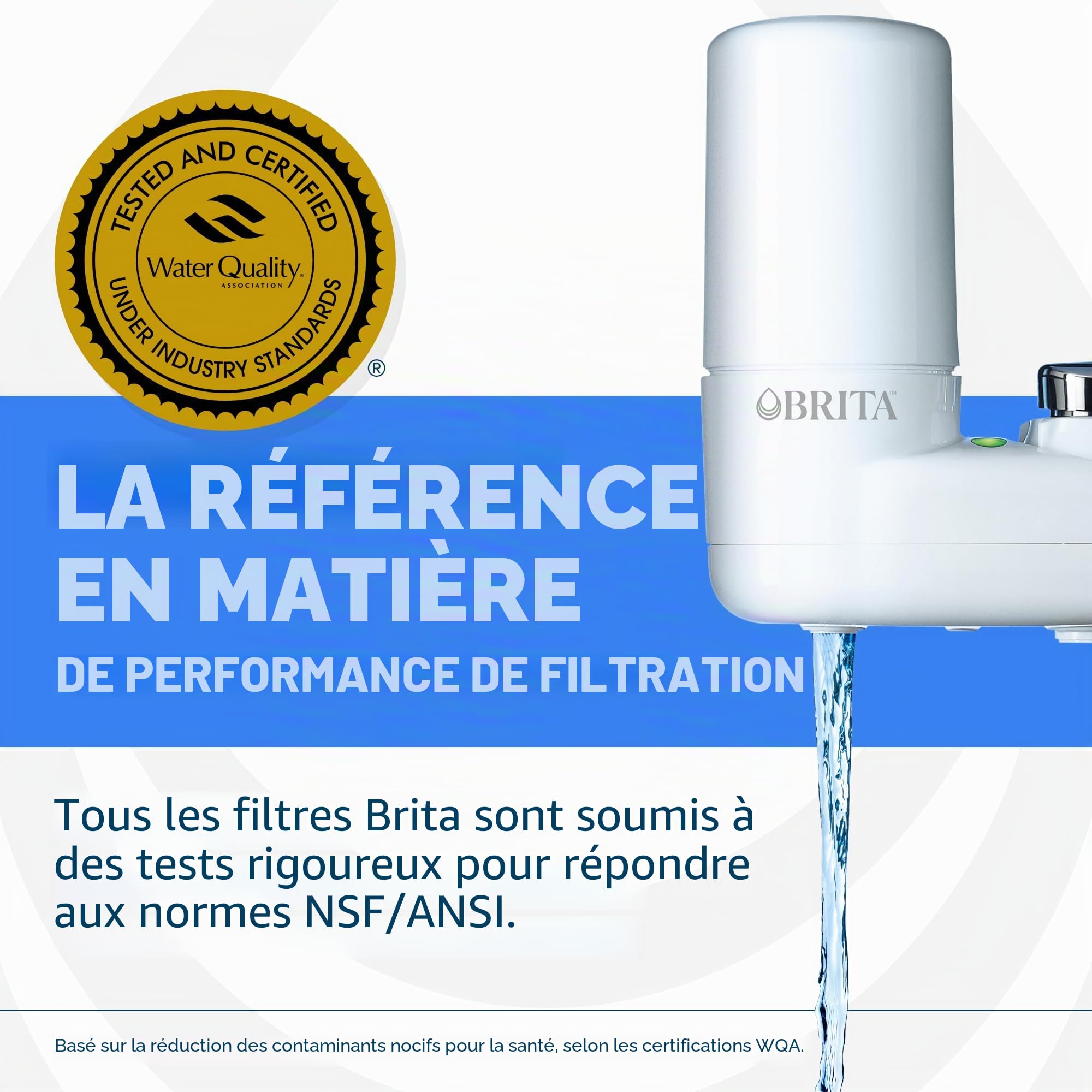 BRITA Système de filtre à eau pour robinet, blanc, 1 pièce
