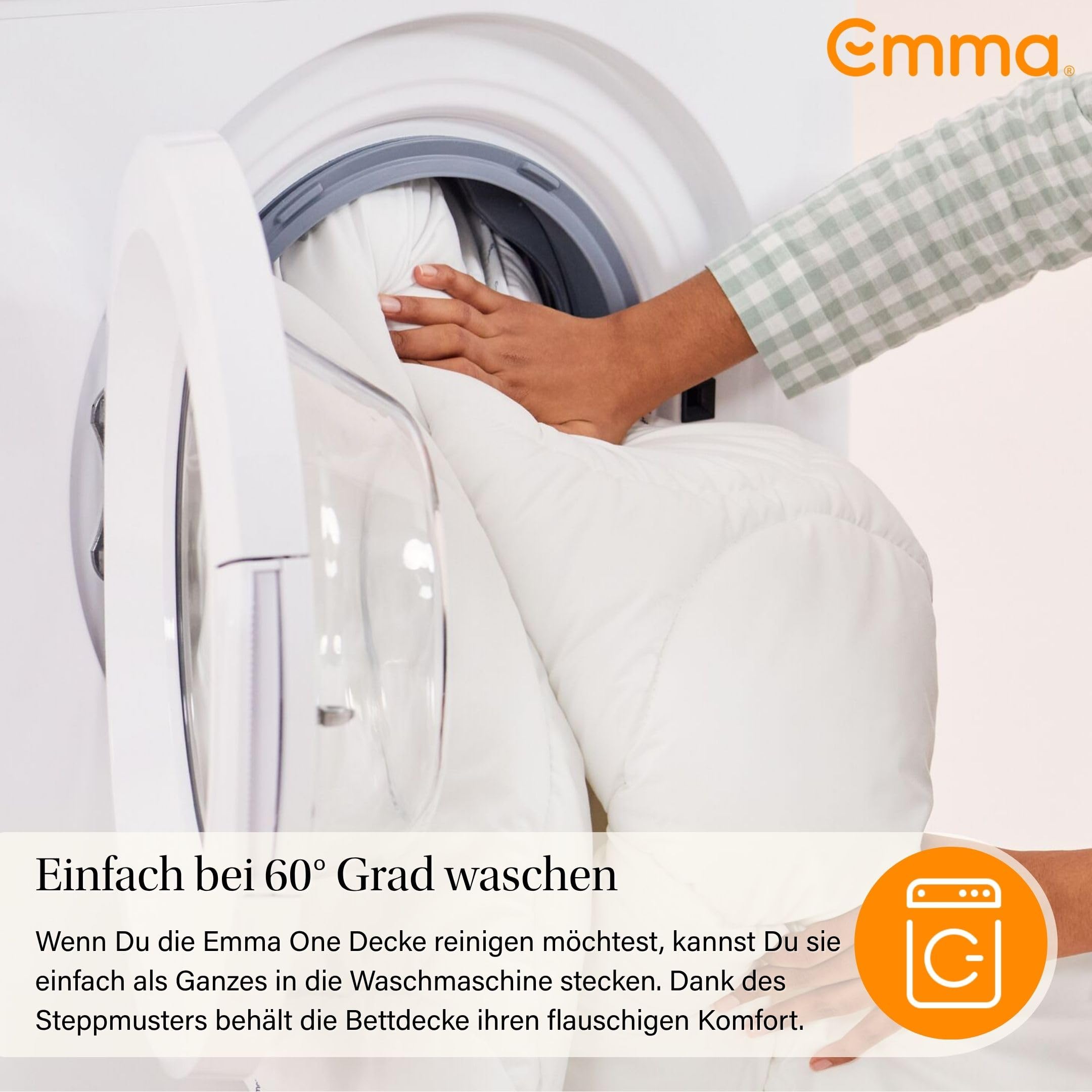Emma One Bettdecke Leicht 135x200 – Optimal für Sommer & Frühling – Atmungsaktive & Waschbare Sommerdecke – Fluffig, Leicht & Feuchtigkeitsregulierend