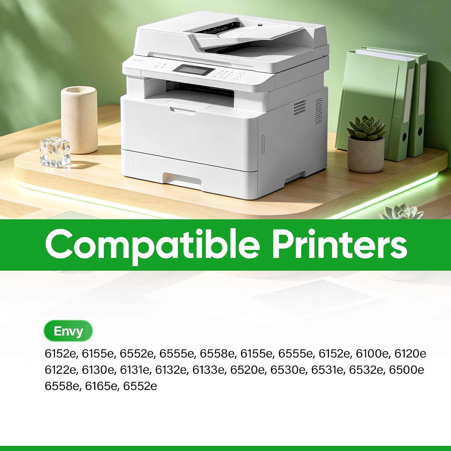 68e 68 Ink Cartridges with chip Black Tri-Color Combo 2-Pack High Yield Replacement for HP Ink 68e 68XL Compatible Work for HP Envy 6155e 6555e 6152e 6552e 6558e 6110e 6500e 6100e 6165e Printer Inkjet image 2