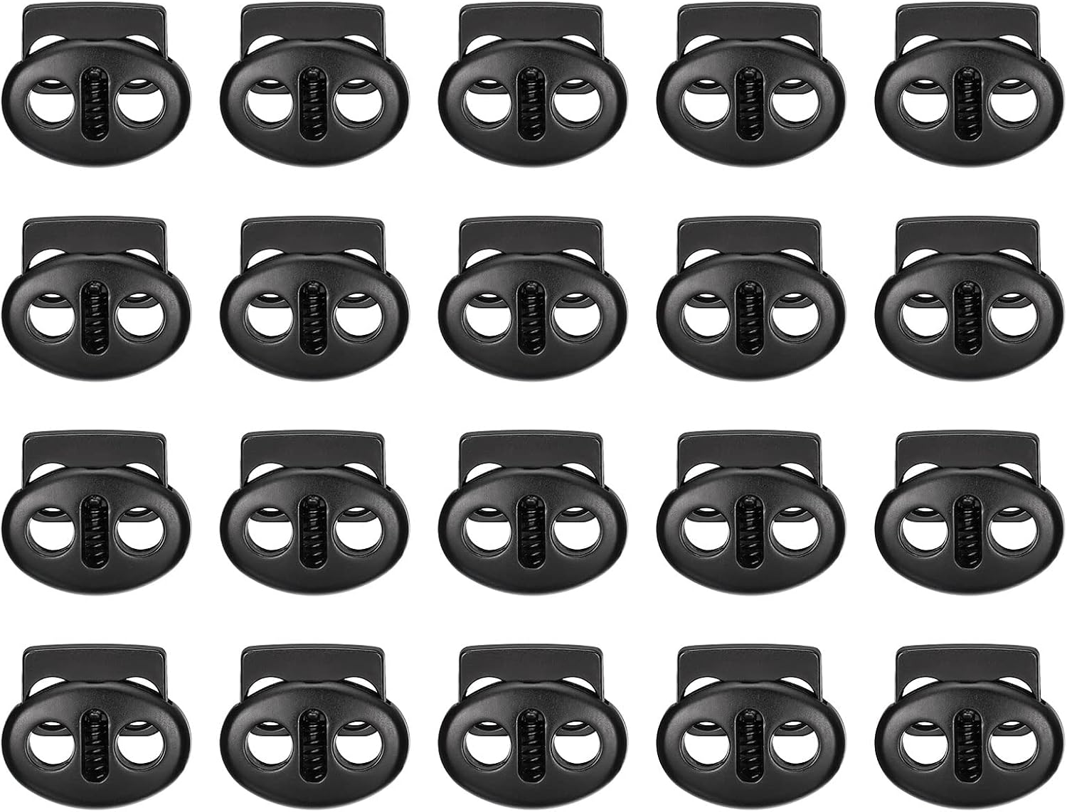 Cord Lock Toggle Stopper Clip Clamp Plastic Drawstring Buckle Spring Loaded UK - Foto 3