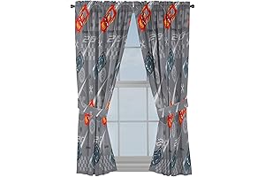 Jay Franco Disney Pixar Cars Lightning Speed 4-Piece Room Darkening Curtains for Kids