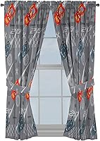 Vista 28 de Disney Mickey Mouse Jersey - Juego de 4 cortinas de 63 pulgadas (2 paneles, 2 alzapaños)