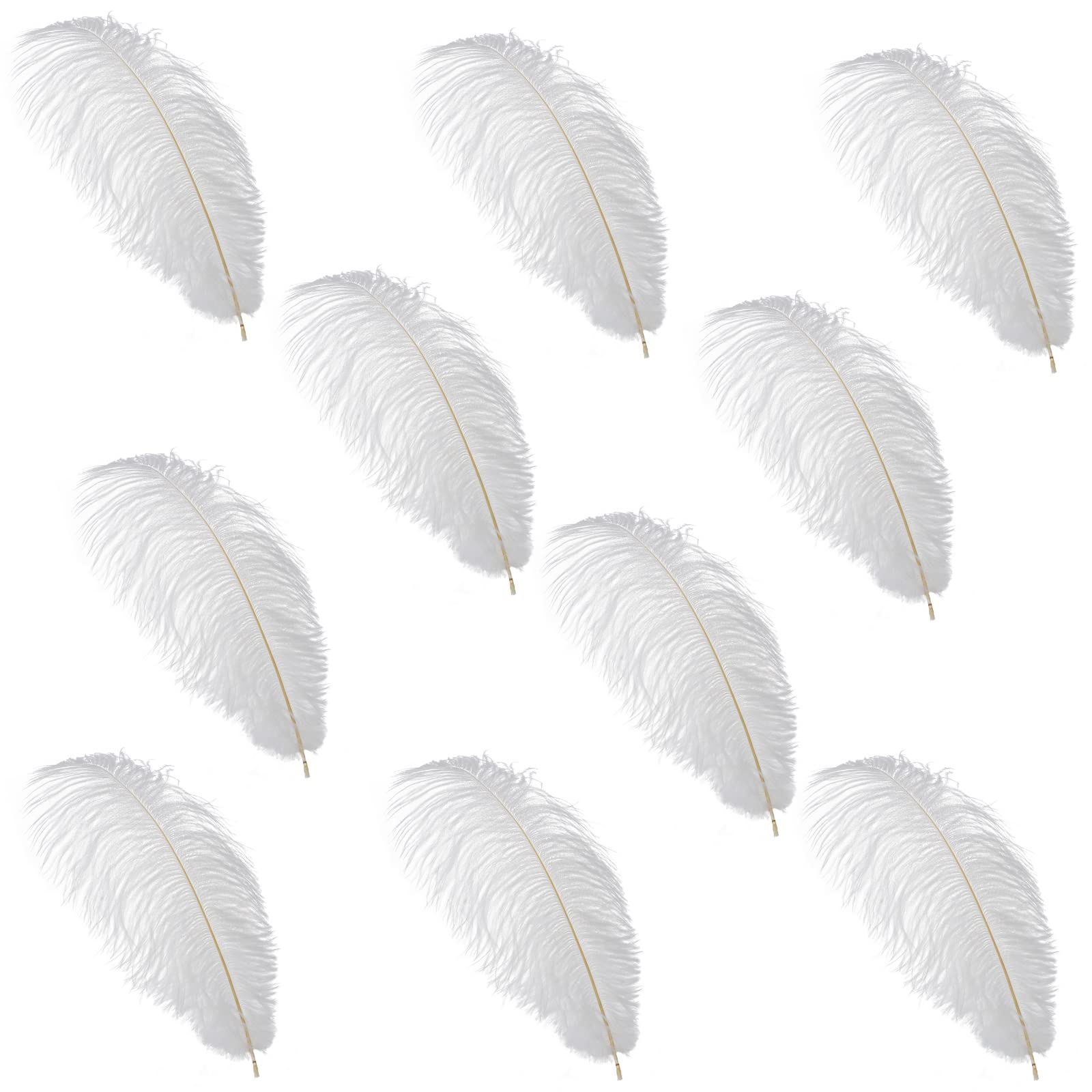 Fdit Natürliche Federn, Große Weiße Bastelfedern für Hochzeiten und Traumfänger, 20er-Pack, Einfach zu Verwendende, Elegante Dekoration (Kunststoffe 6)