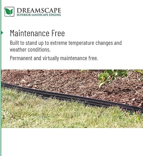 Miniatura 8 de Dreamscape SlideEdge - Bordes de aluminio para paisajismo, 16 tiras, 7 pies 10 pies cada una (117.5 pies en total), pintura negra, borde de