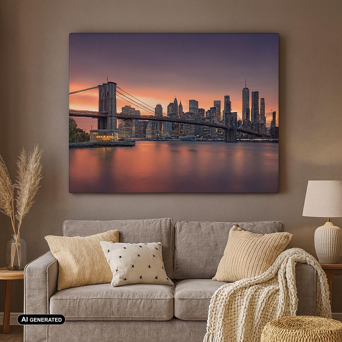 ARTTOR Tableau Décoratif sur Toile 120x80 cm Architecture Villes - 4048