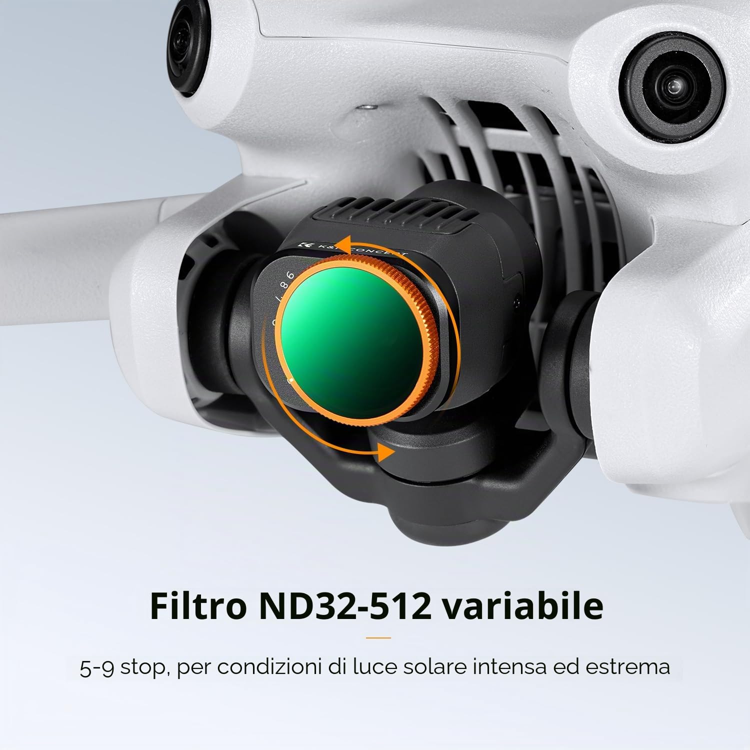 K&F CONCEPT Mini 4 PRO Filtri Kit, Filtro Polarizzatore Circolare CPL, UV,Filtro Variabile ND2-32, Filtro Variabile ND32-512 Compatibile con DJI MINI 4 PRO per 28 Strati Nano Rivestimento