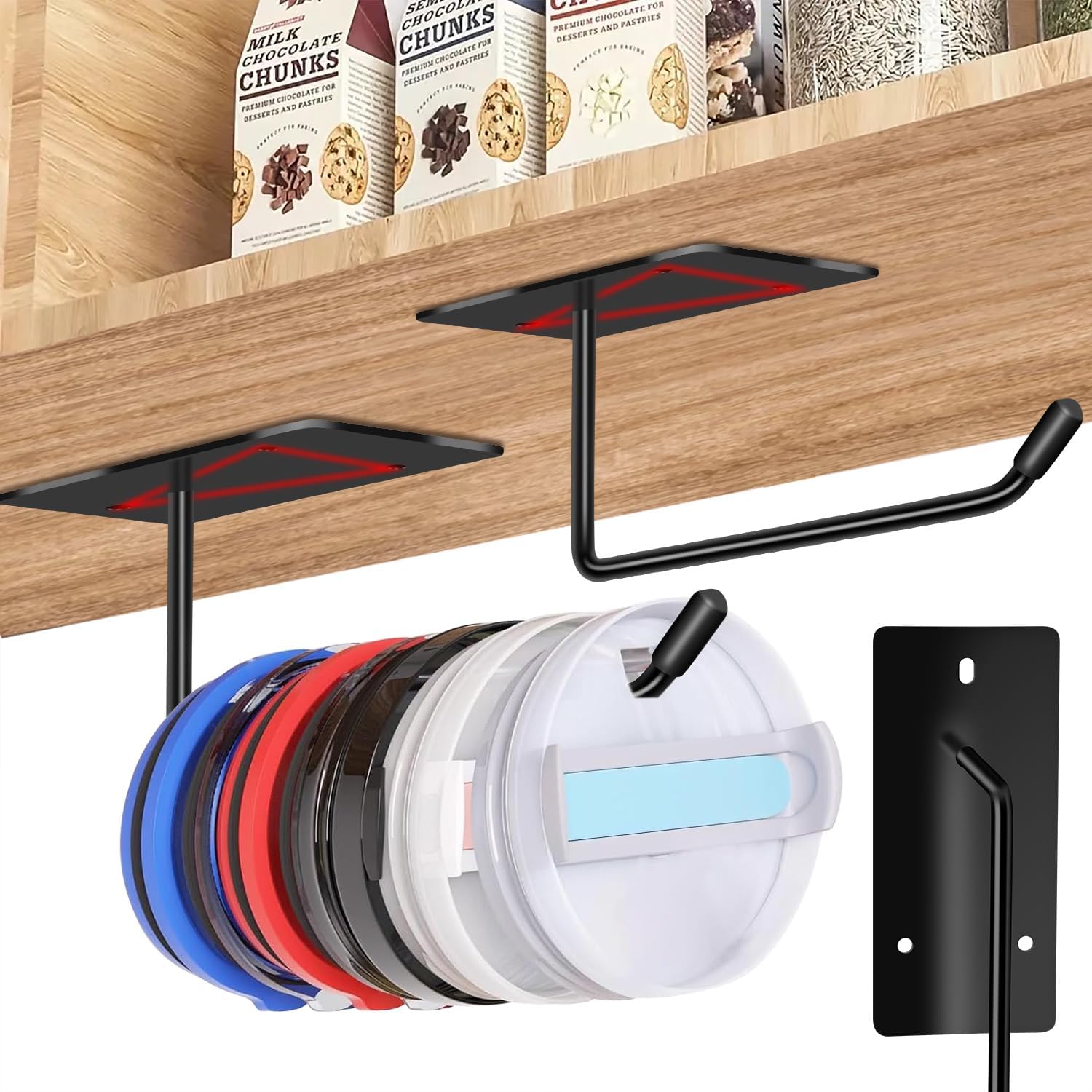 Ruquvi 2 Pack Tumbler Lid Organizer, Cup Lid Organizer