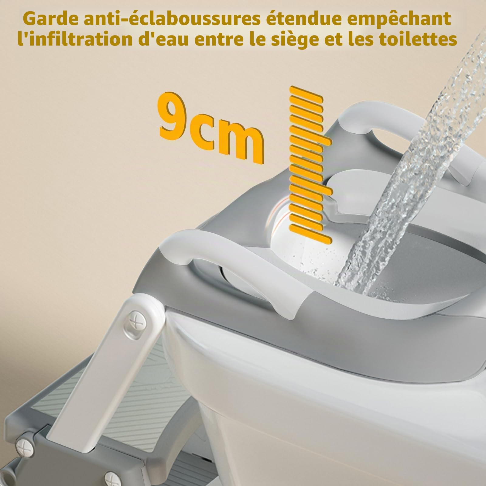 Reducteur Toilette Enfant, Pliable Réducteurs De Toilettes Avec Escalier, Adaptateur Toilette Enfant Avec Rembourrage En PU, Anti-éclaboussures Et Antidérapant, Pour Garçons Et Filles Bébé
