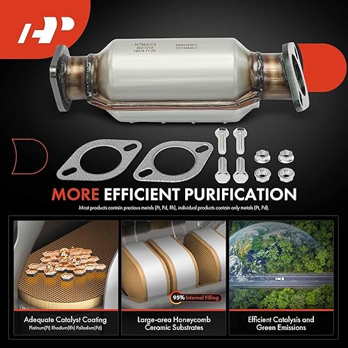 Miniatura 6 de A-Premium Kit convertidor catalítico trasero de ajuste directo compatible con Hyundai Elantra 2011-2016, Sonata 2009-2010 y Kia Forte/Forte
