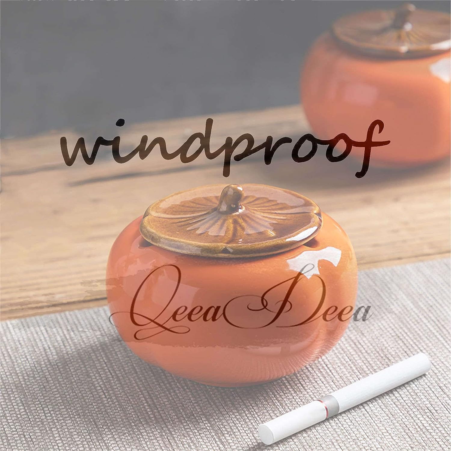 Posacenere In Ceramica Con Coperchio - Antivento, Per Esterno E Interno, Design Lusso Fatto A Mano - Foto 6