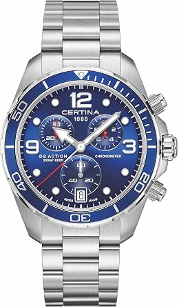 Certina, Mens, DS ACTION, Stainless Steel, Swiss Quartz Watch, C0324341104700