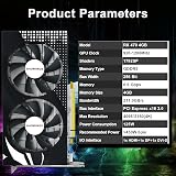 SHOWKINGS Radeon RX 470 4GB GDDR5 256bit Tarjeta gráfica para juegos 4K HDR Ventiladores de refrigeración dual compatible con DirectX 12 PCIe3.0 * 16 HDMI DVI DP tarjetas de video para PC